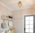 Modern Moravian Star Ceiling Light with Seeded Glass 12 inches Brass
